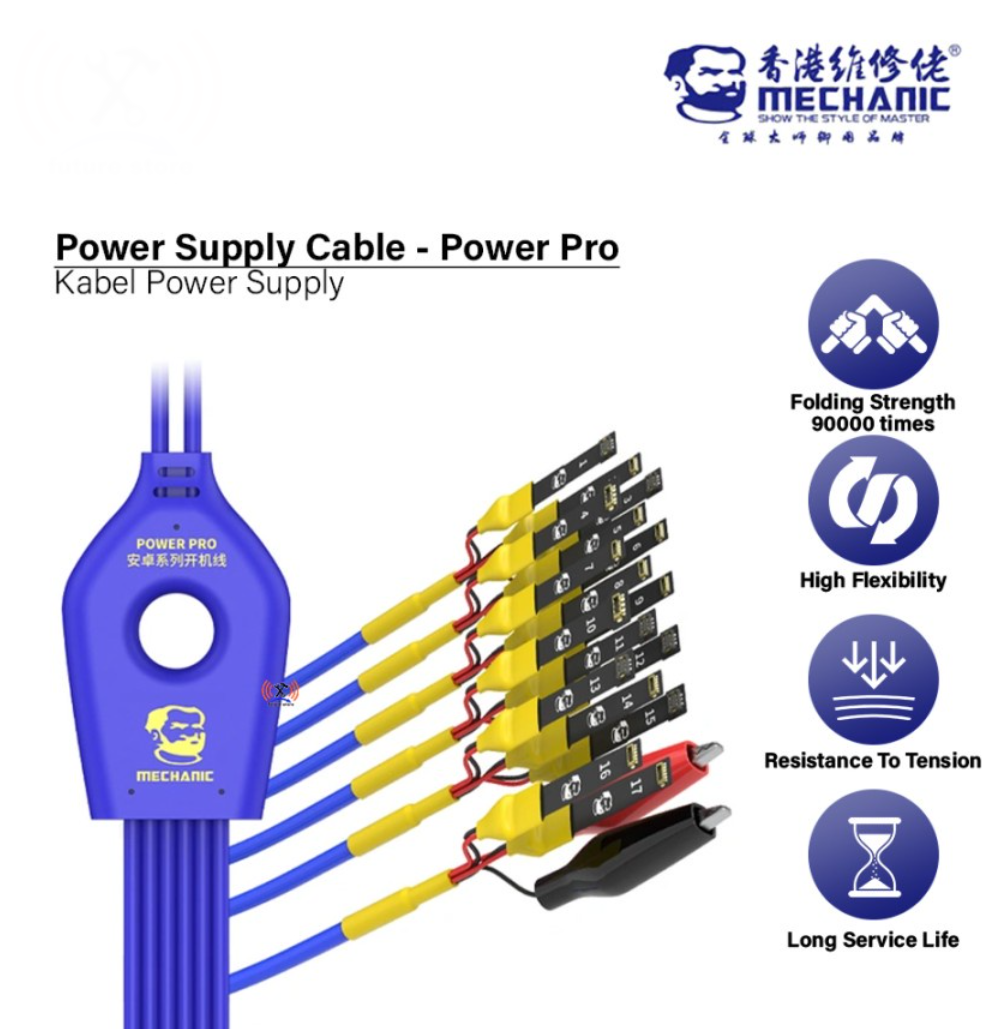 MECHANIC Power Pro 18v1 Testovací napájecí kabel pro telefony Android
