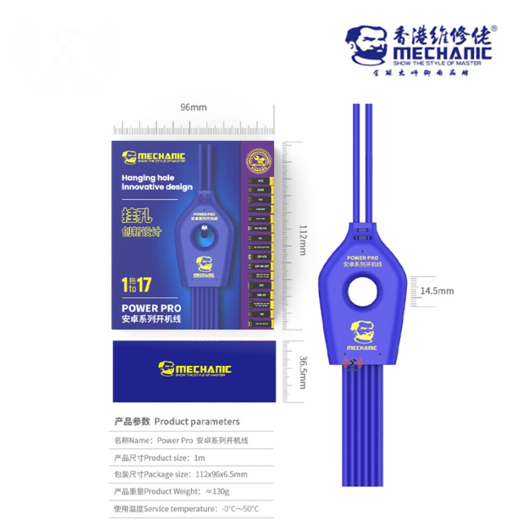 MECHANIC Power Pro 18v1 Testovací napájecí kabel pro telefony Android