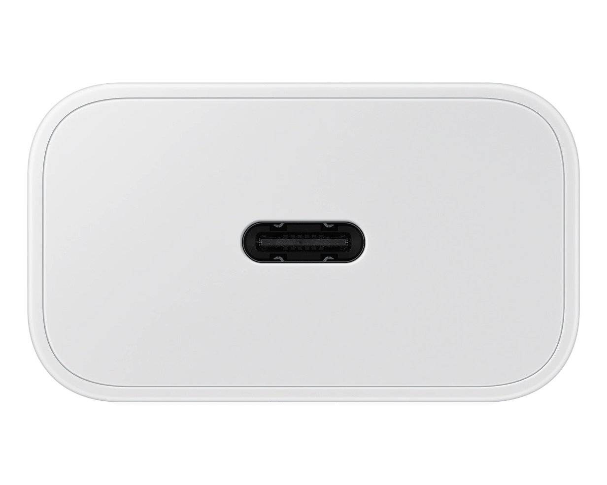 Originál síťová nabíječka Samsung EP-T2510EWE PD 25W + USB-C kabel 1m EP-DN980BWE bílá bulk