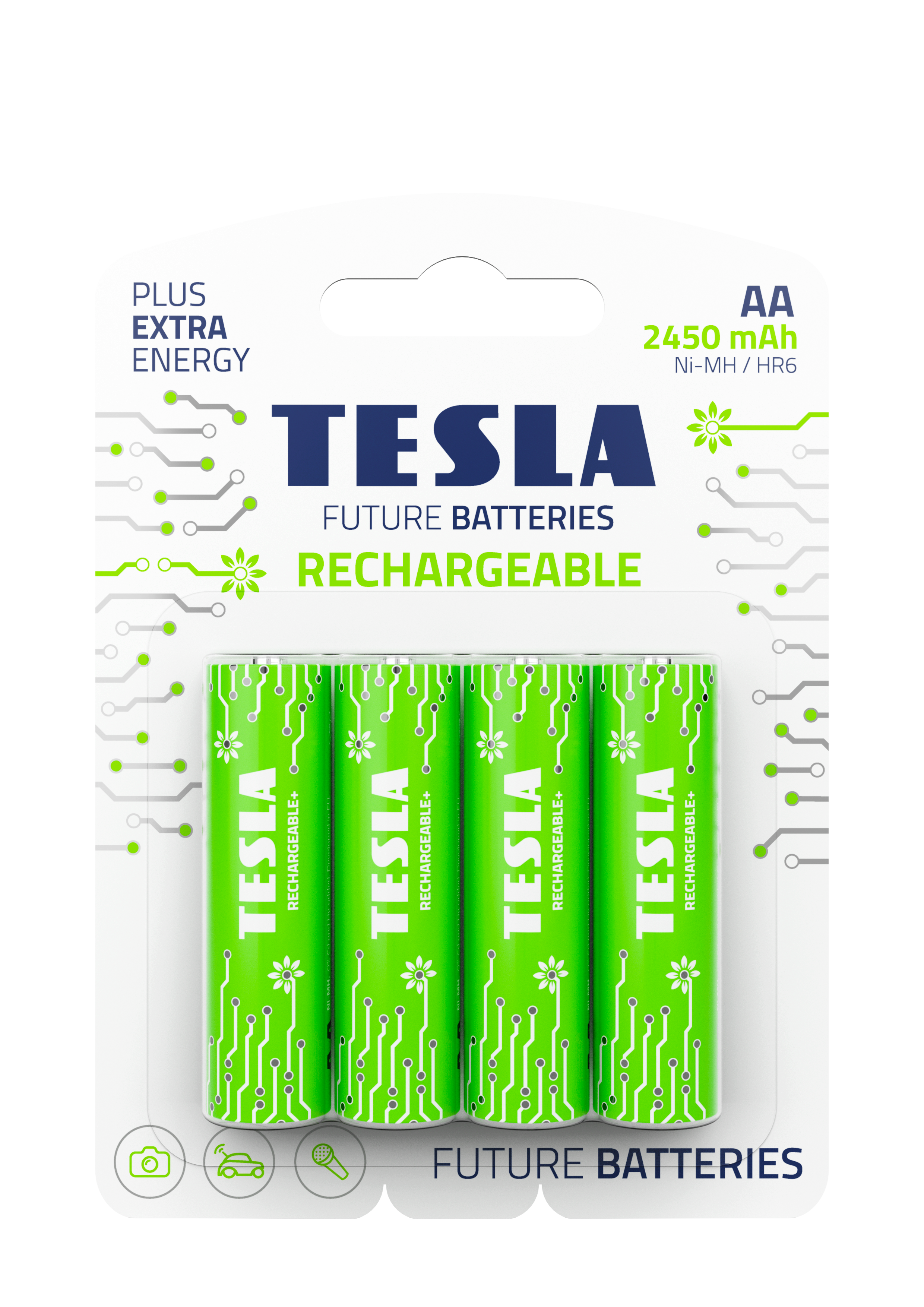 Rechargeable baterie Tesla AA/niMH/1,2V/2400mAh 4kusy - nabíjecí baterie