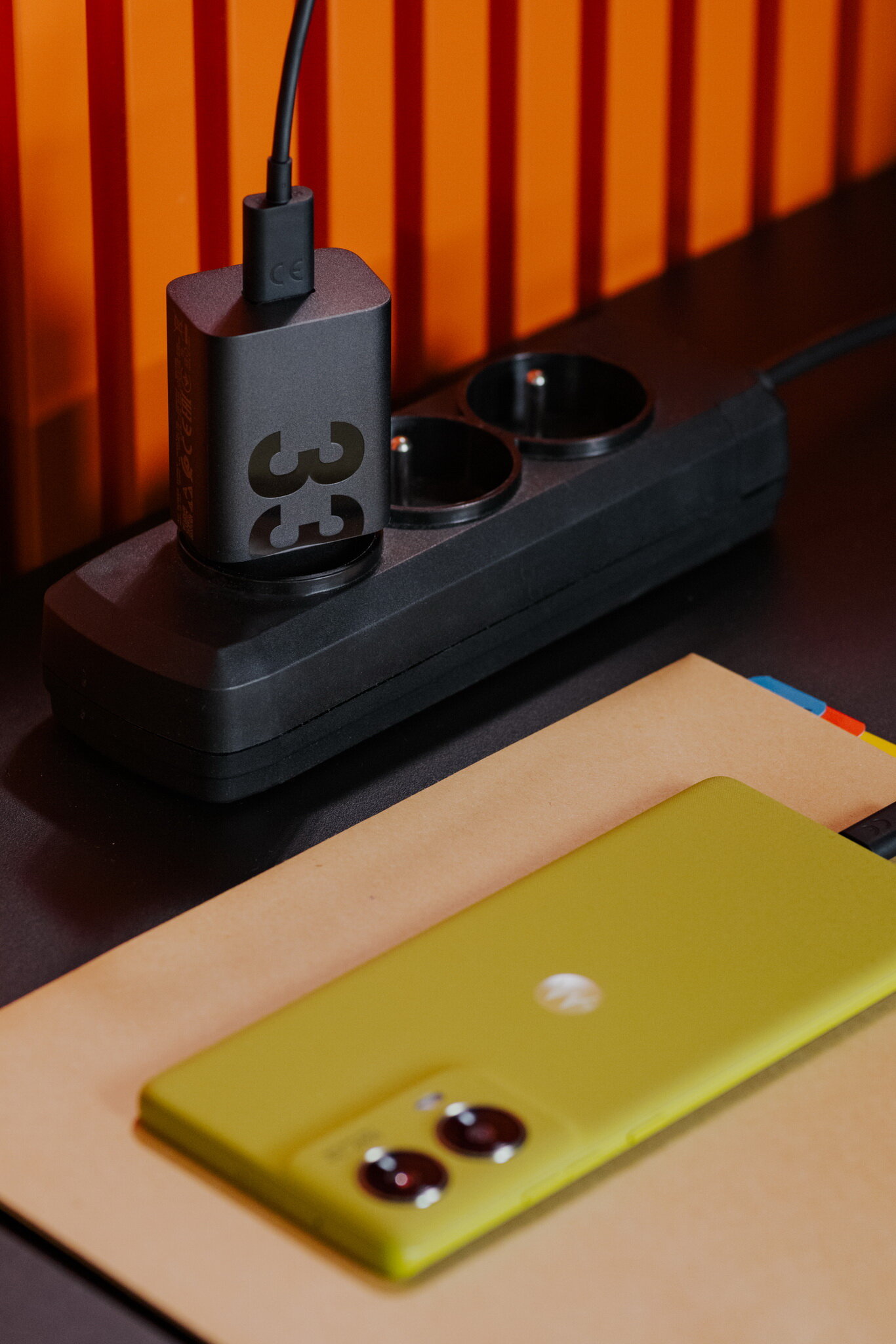 Originál síťová nabíječka Motorola TurboPower 33W + kabel USB-C černá v Blistru