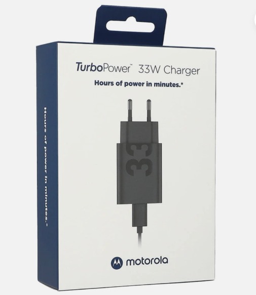 Originál síťová nabíječka Motorola TurboPower 33W + kabel USB-C černá v Blistru