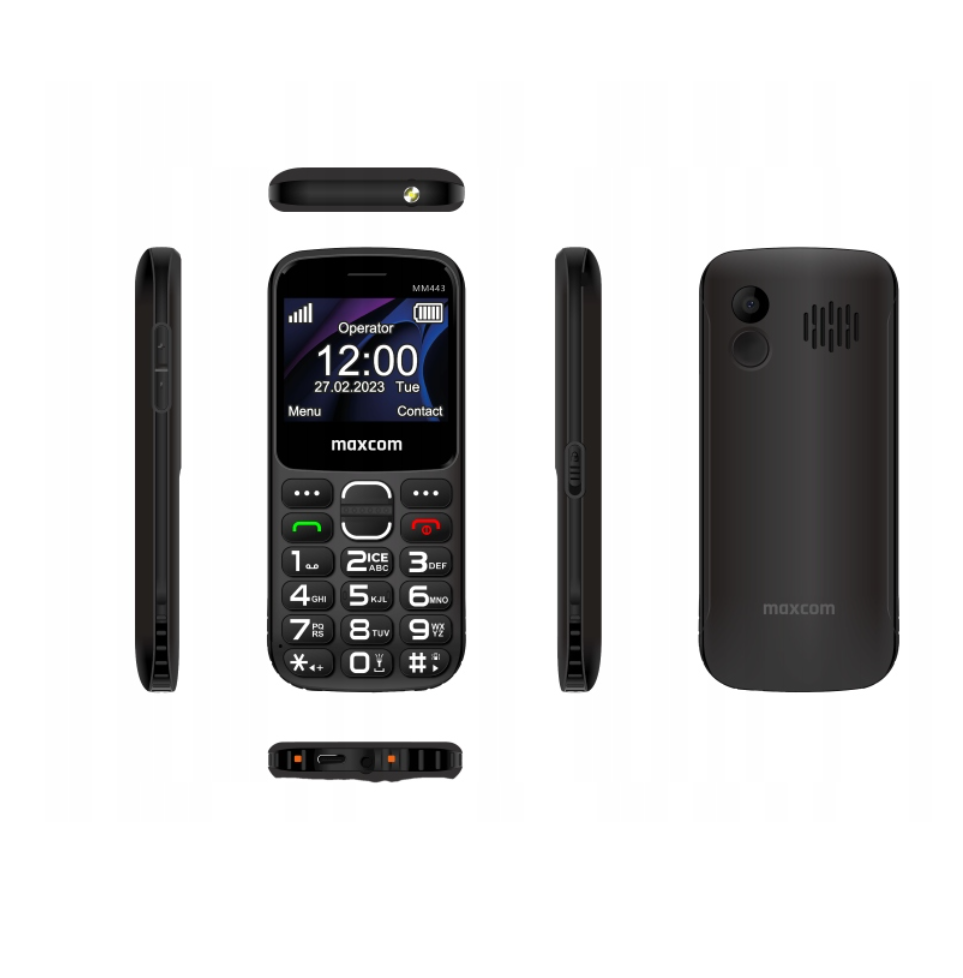 Mobilní telefon pro seniory MaxCom MM443 4G černý