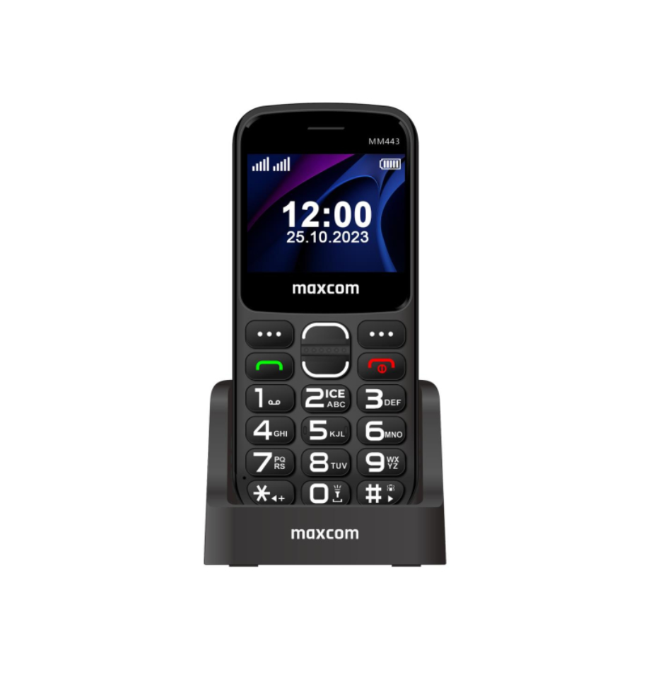 Mobilní telefon pro seniory MaxCom MM443 4G černý