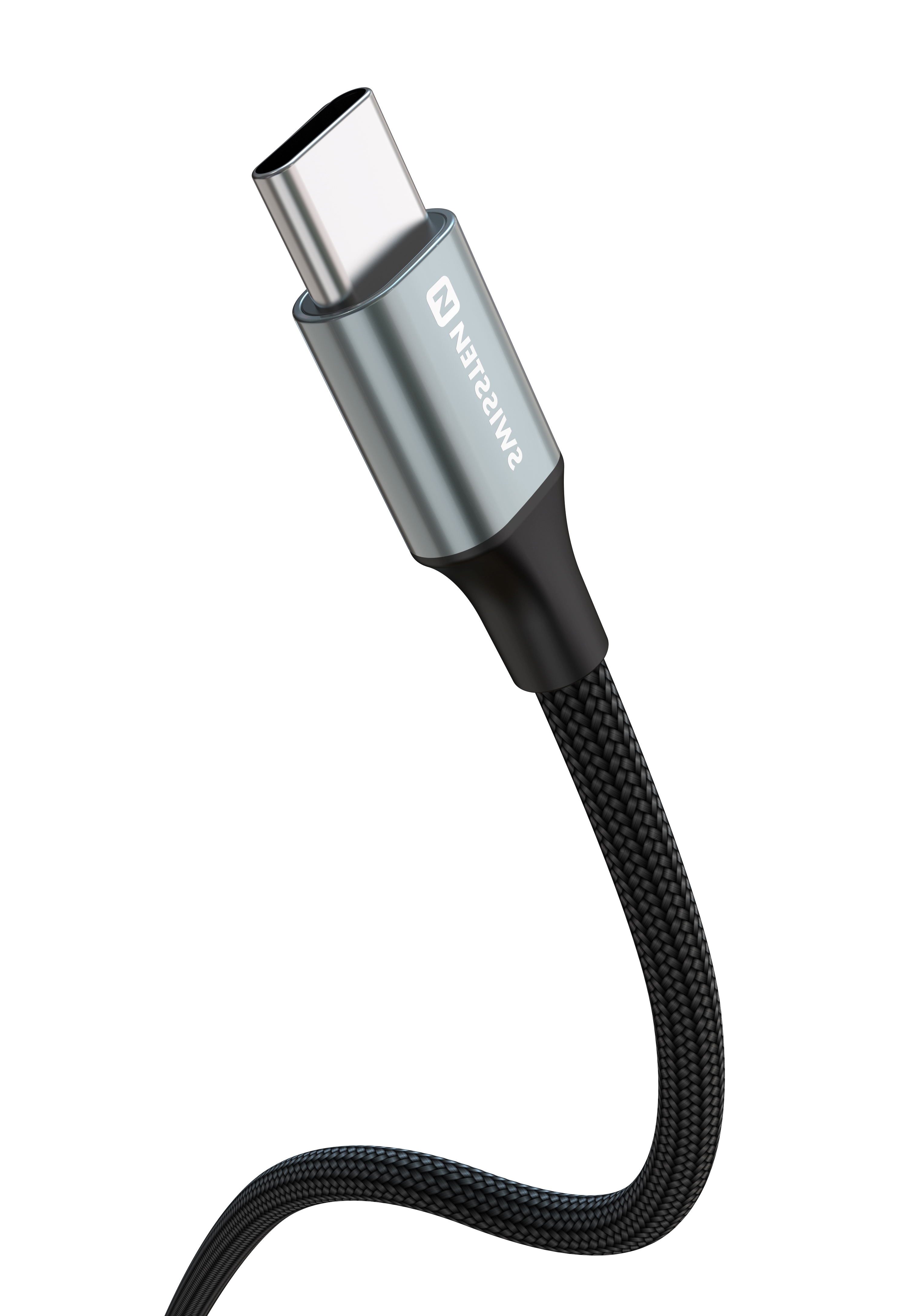 Swissten USB kabel USB-C - USB-C 3A 60W 1,5m Textile II černý