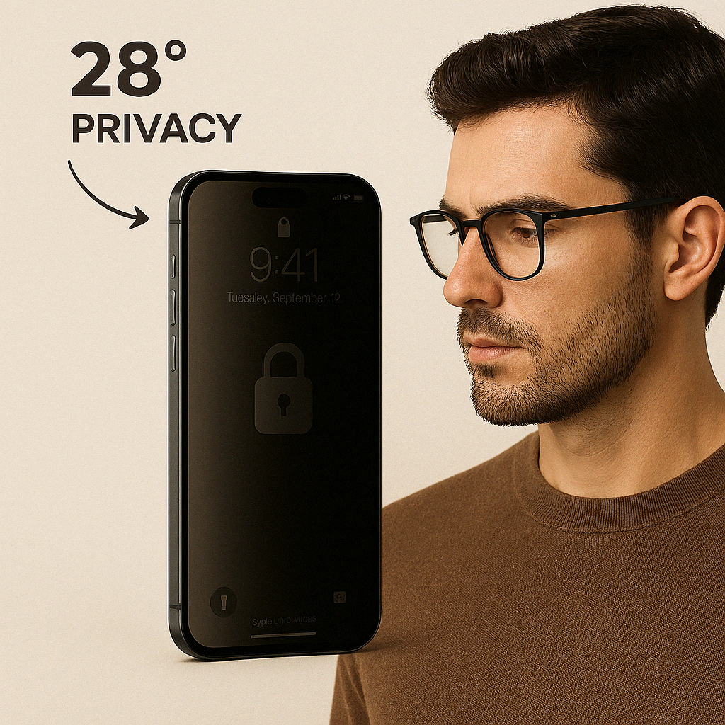 ESD Privacy Glass - Privacy Glass 28° 9H antistatické ochranné tvrzené sklo iPhone 15 Pro