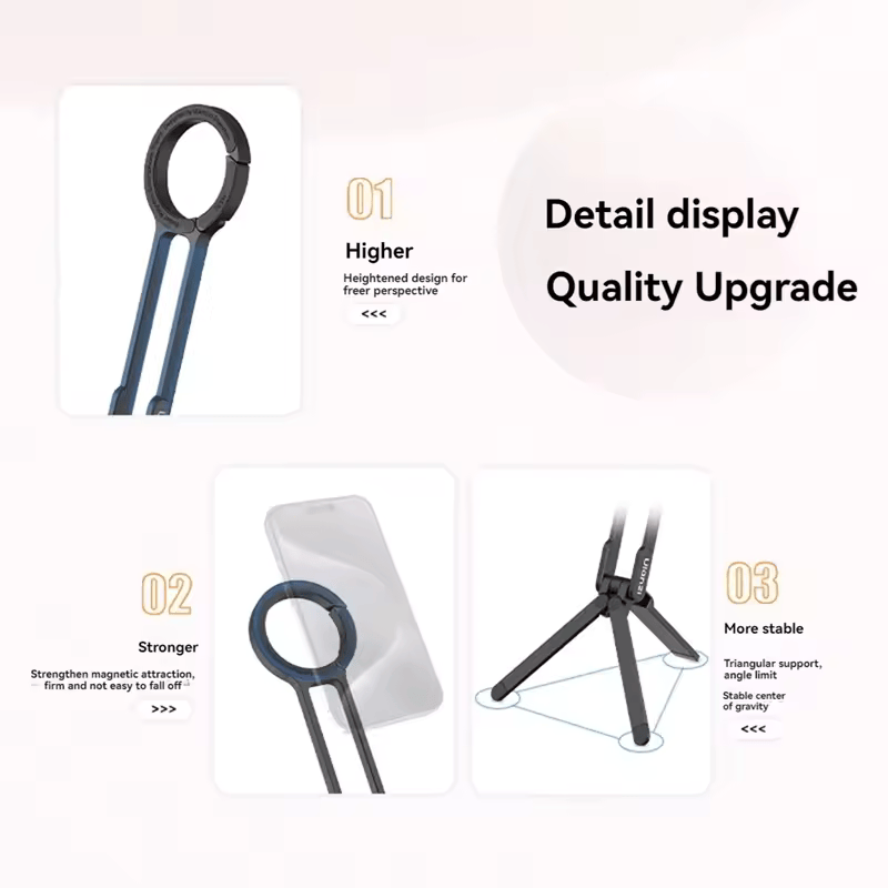 MagSafe 2v1 RT777 Skládací stativ a magnetický držák pro mobilní telefon s karabinou