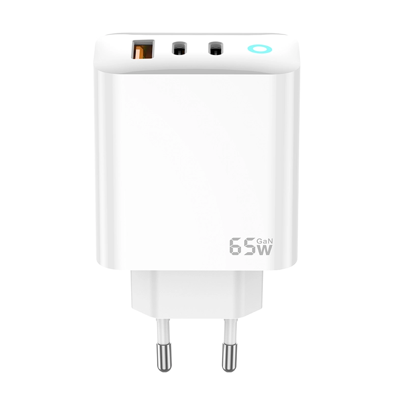 Jellico síťová nabíječka nabíječka EU20 GaN PD 65W 2xUSB-C + 1xUSB QC3.0 bílá
