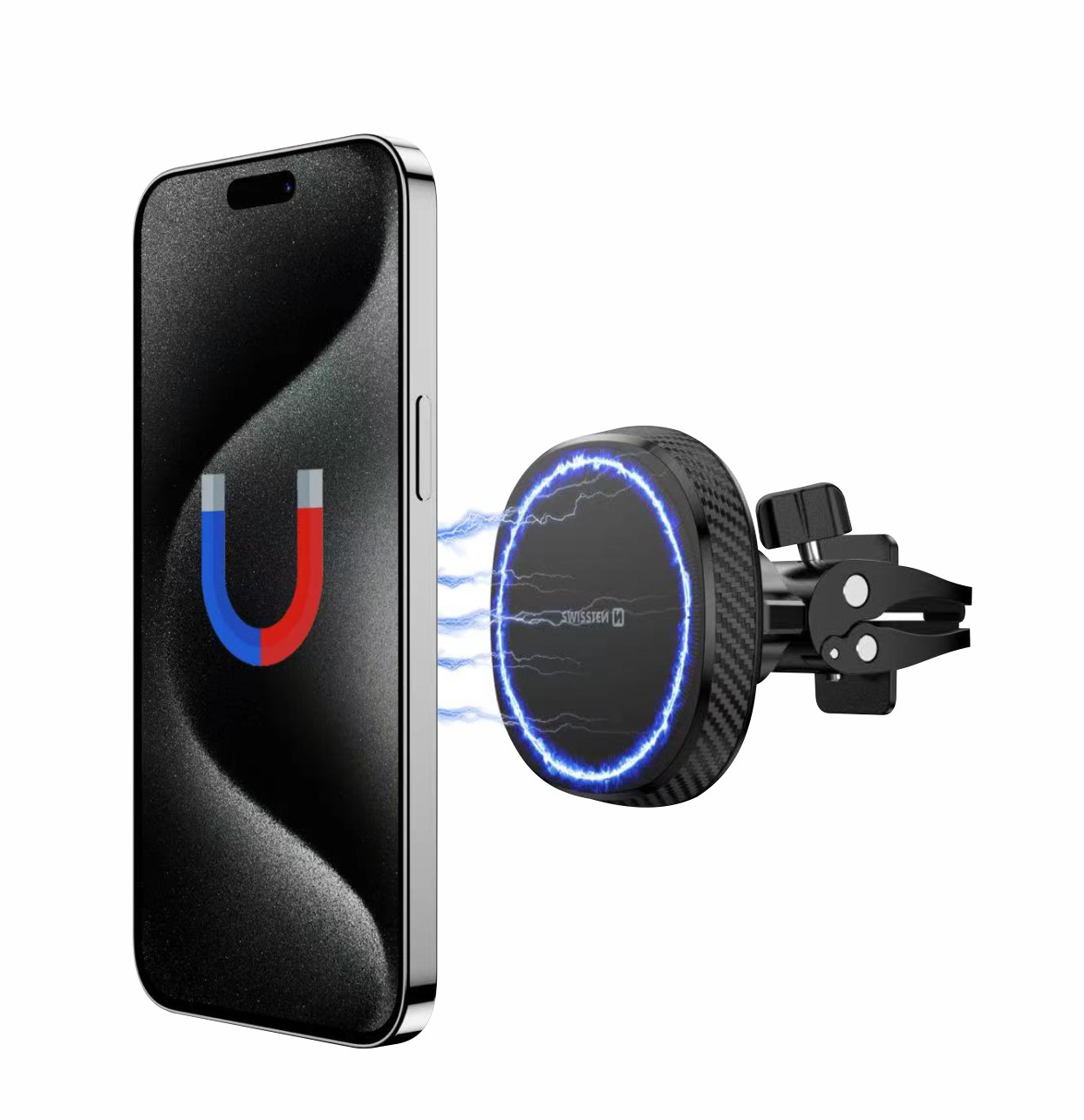 Swissten magnetický držák do auta Compact Magsafe do ventilační mřížky