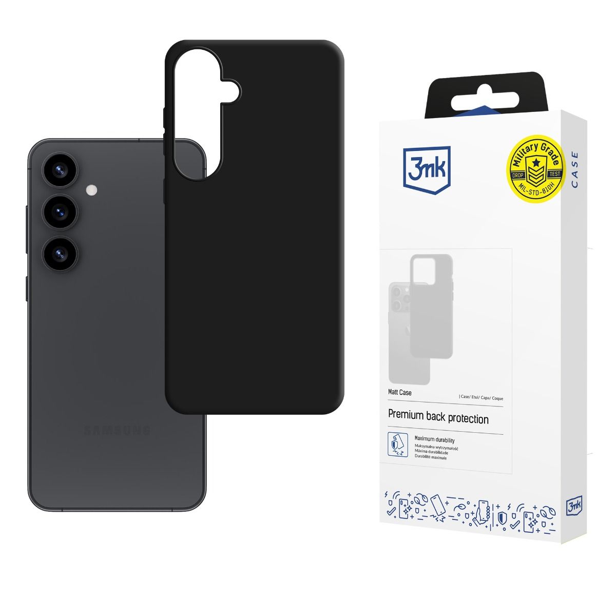 3MK Obal Samsung Galaxy S25 Edge Matt case černý