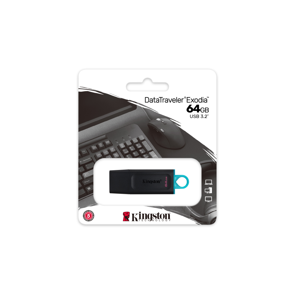 Pendrive Kingston USB 3.2 64GB DT Exodia černý Flash disk