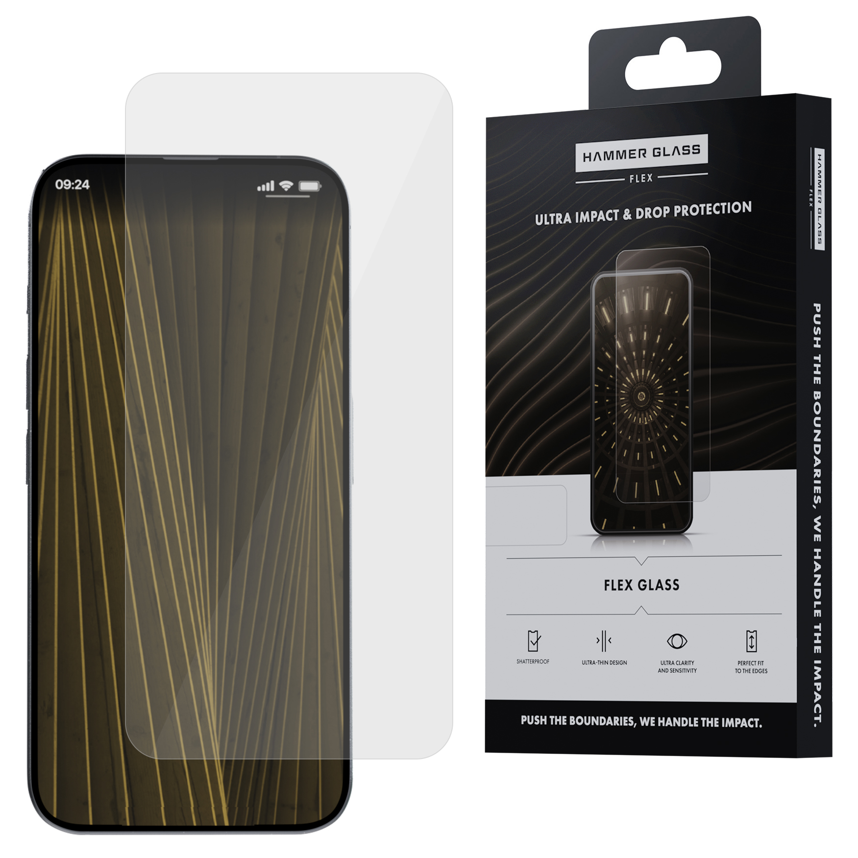 Hammer Glass FLEX hybridní ochranné sklo iPhone 15 Pro