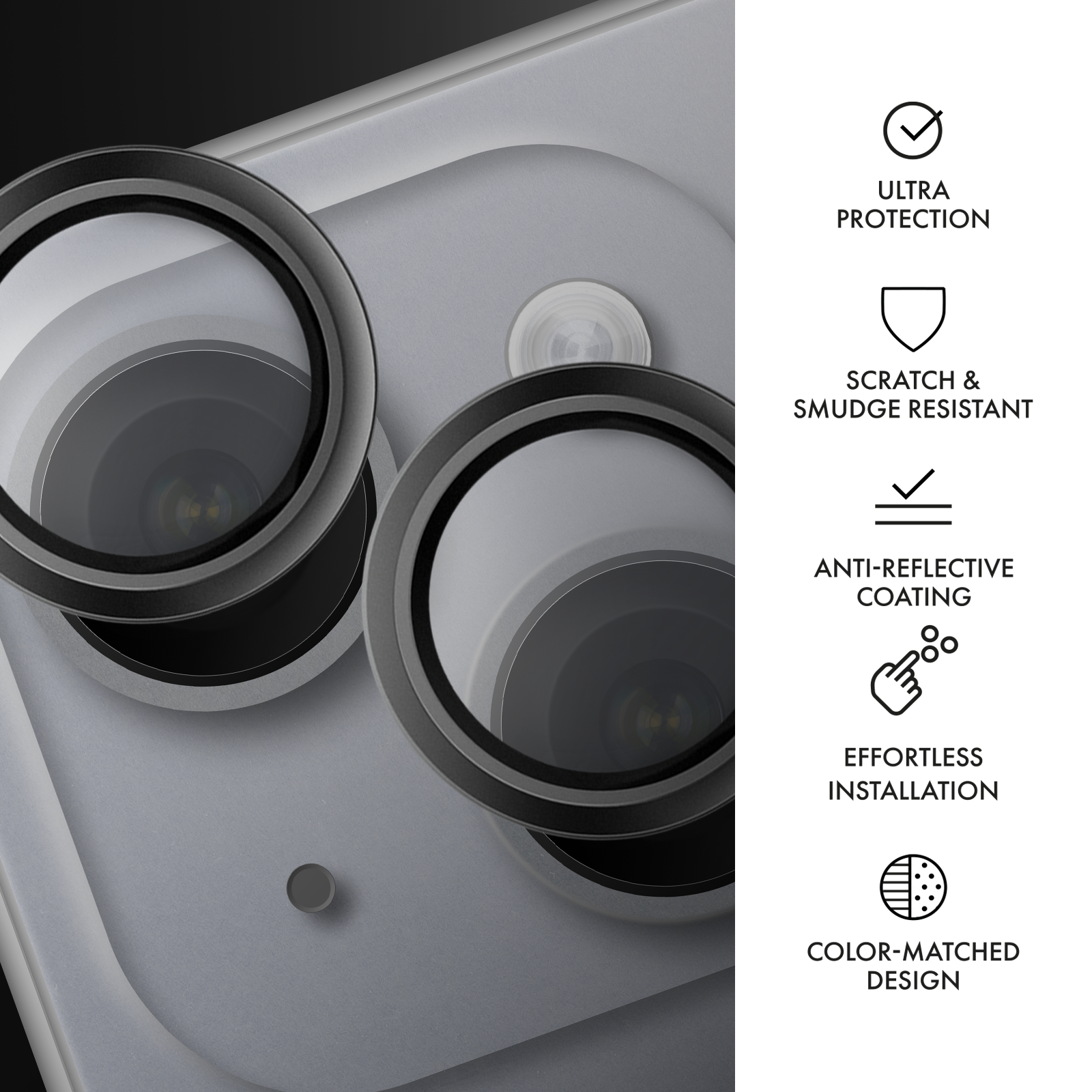 Hammer Glass ochranné sklo na fotoaparát Lens Protector iPhone 15 - iPhone 15 Plus