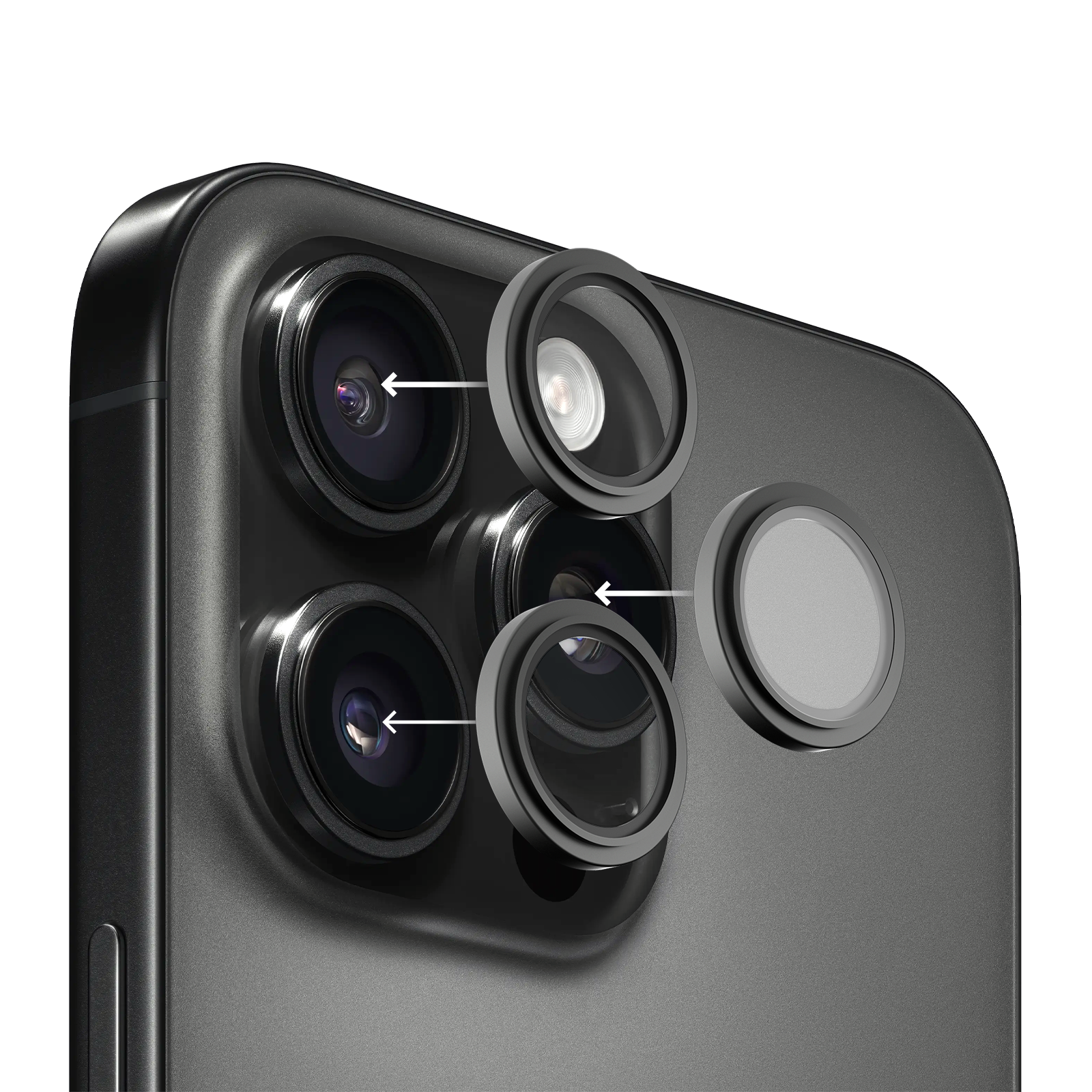 Hammer Glass – ochranné sklo na fotoaparát Lens Protector iPhone 16 Pro - iPhone 16 Pro Max