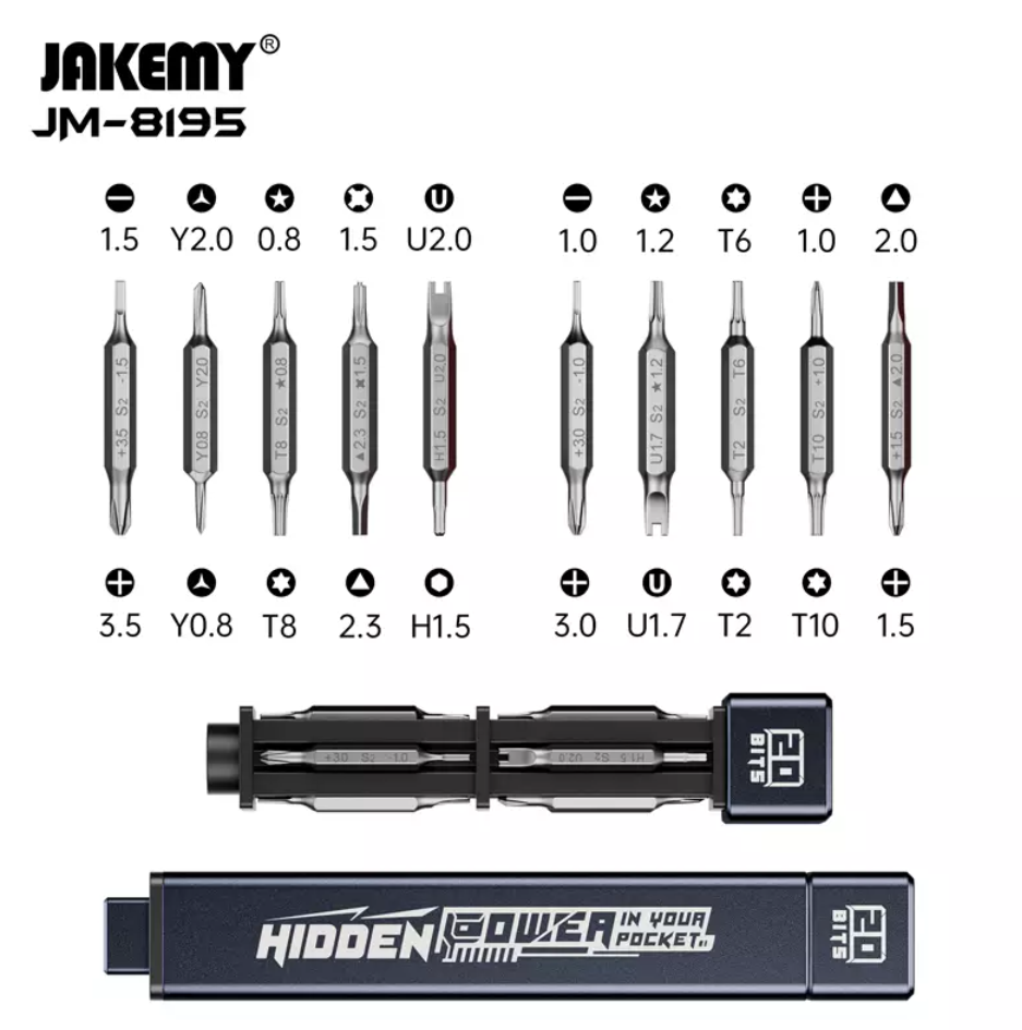 Jakemy JM-8195 Precizní šroubovák 21 v 1 fialový