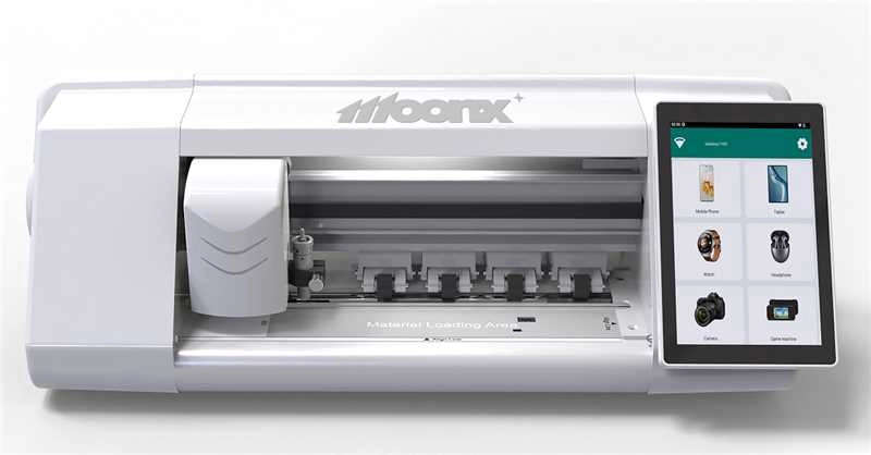 MOONX Univerzální ploter pro vyřezávání hydrogelových fólií V2 Bílý 7" displej bez QR kódů