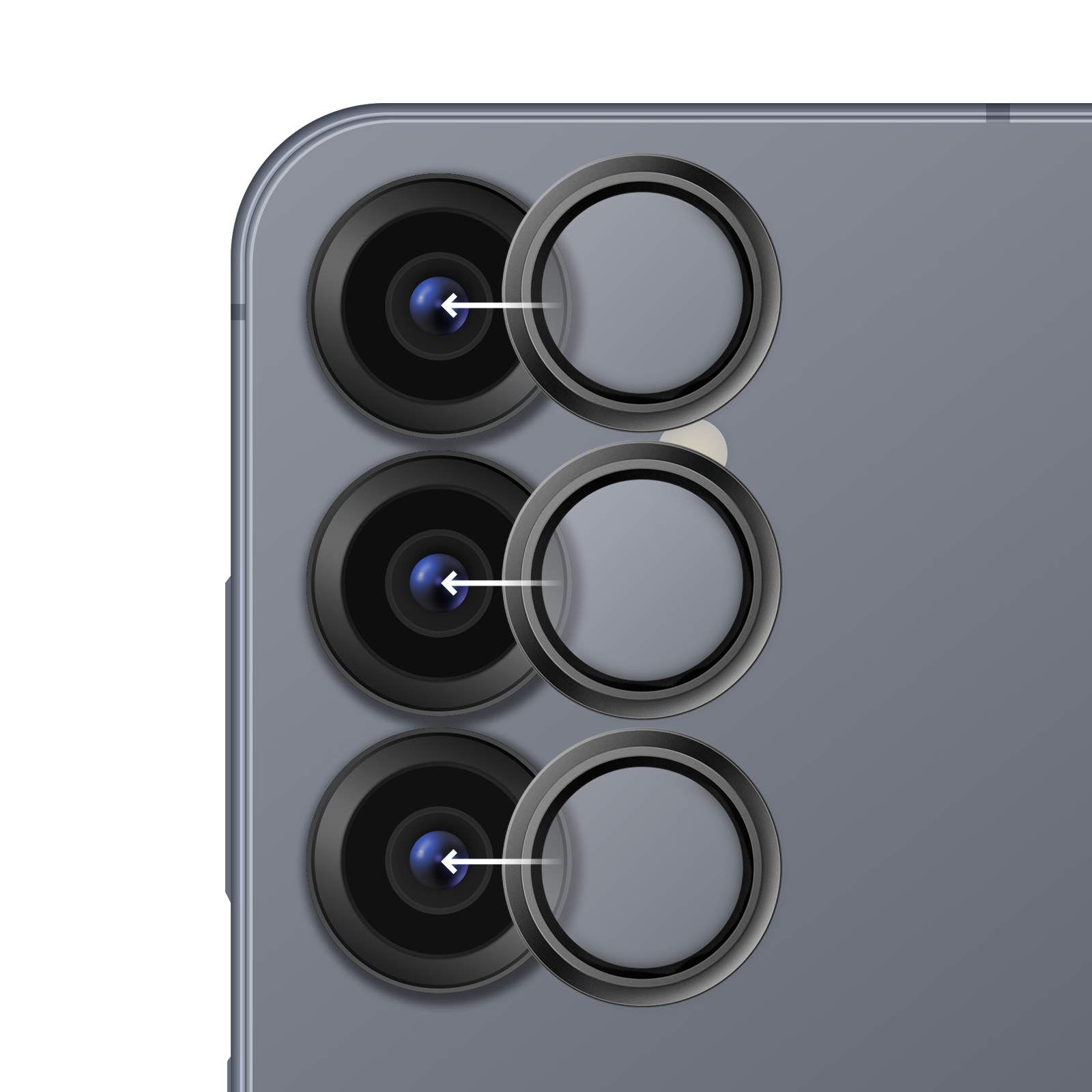 HAMMER GLASS Ochranné sklíčko fotoaparátu Samsung Galaxy S25 Edge černé