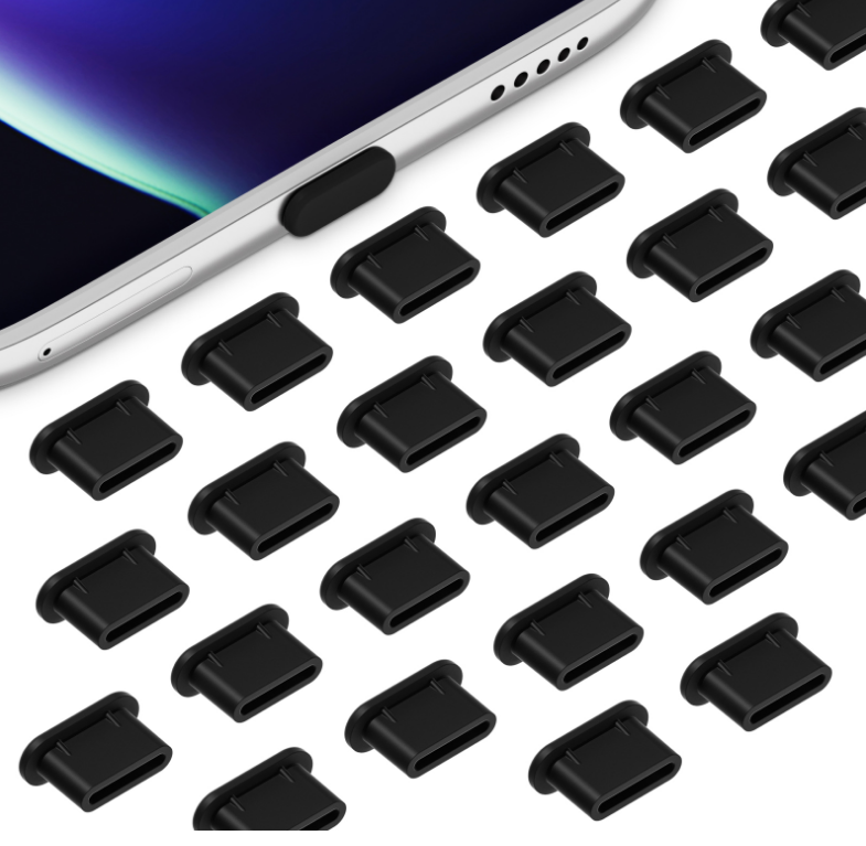 Silikonová záslepka konektoru nabíjení portu USB-C 10 kusů