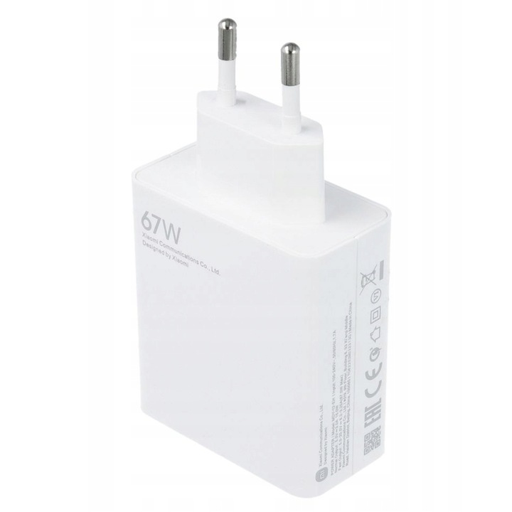 Originál síťová nabíječka Xiaomi MDY-12-EH 67W QC 3.0 + USB-C kabel MiCharge Turbo 6A bílá