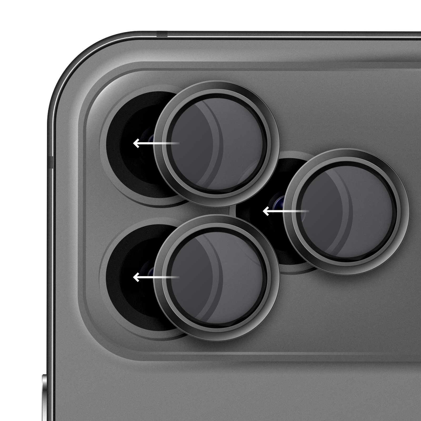 Hammer Glass ochranné sklo fotoaparátu iPhone 17 Pro - iPhone 17 Pro Max modré