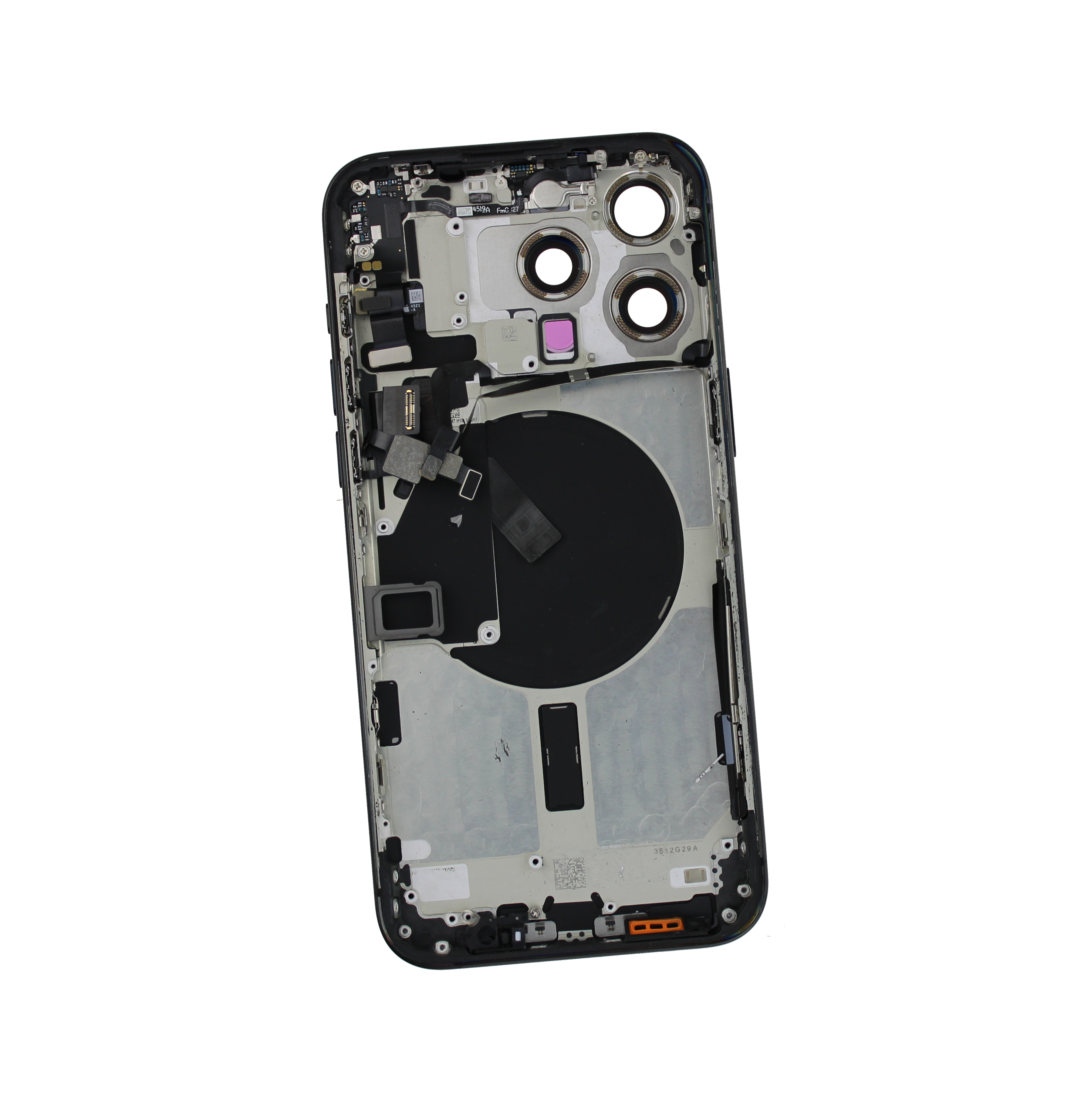 Originál korpus a kryt baterie iPhone 15 Pro Max černý - demontovaný díl Grade A
