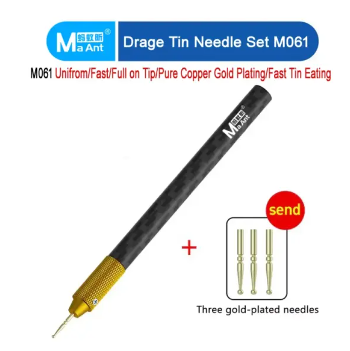 MaAnt M061 Pozlacená jehla pro přetahování cínu Drag Tin Needle Set