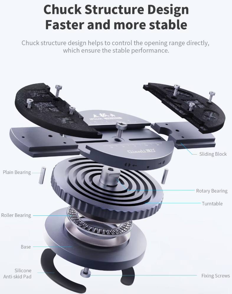 Qianli iPinch Univerzální otočný držák pro základní desky mobilních telefonů