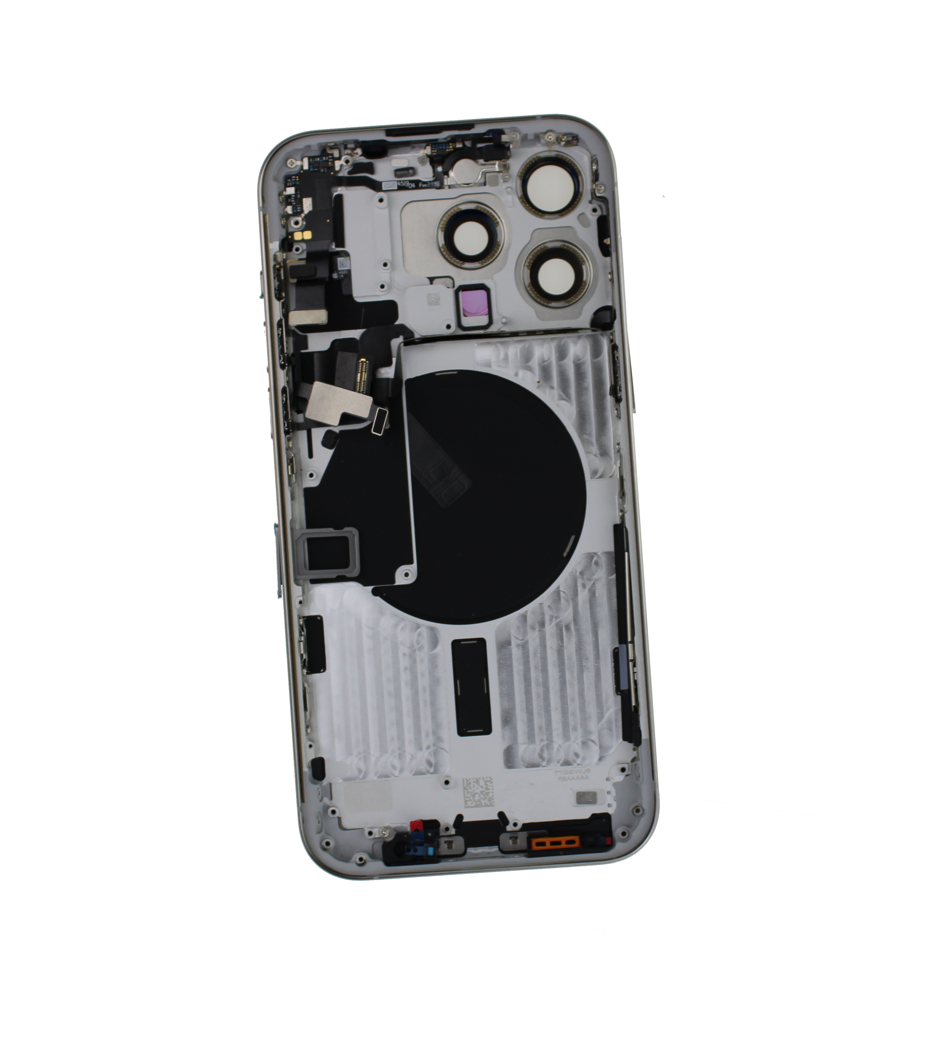 Originál korpus a kryt baterie iPhone 15 Pro Max bílý - demontovaný díl Grade A