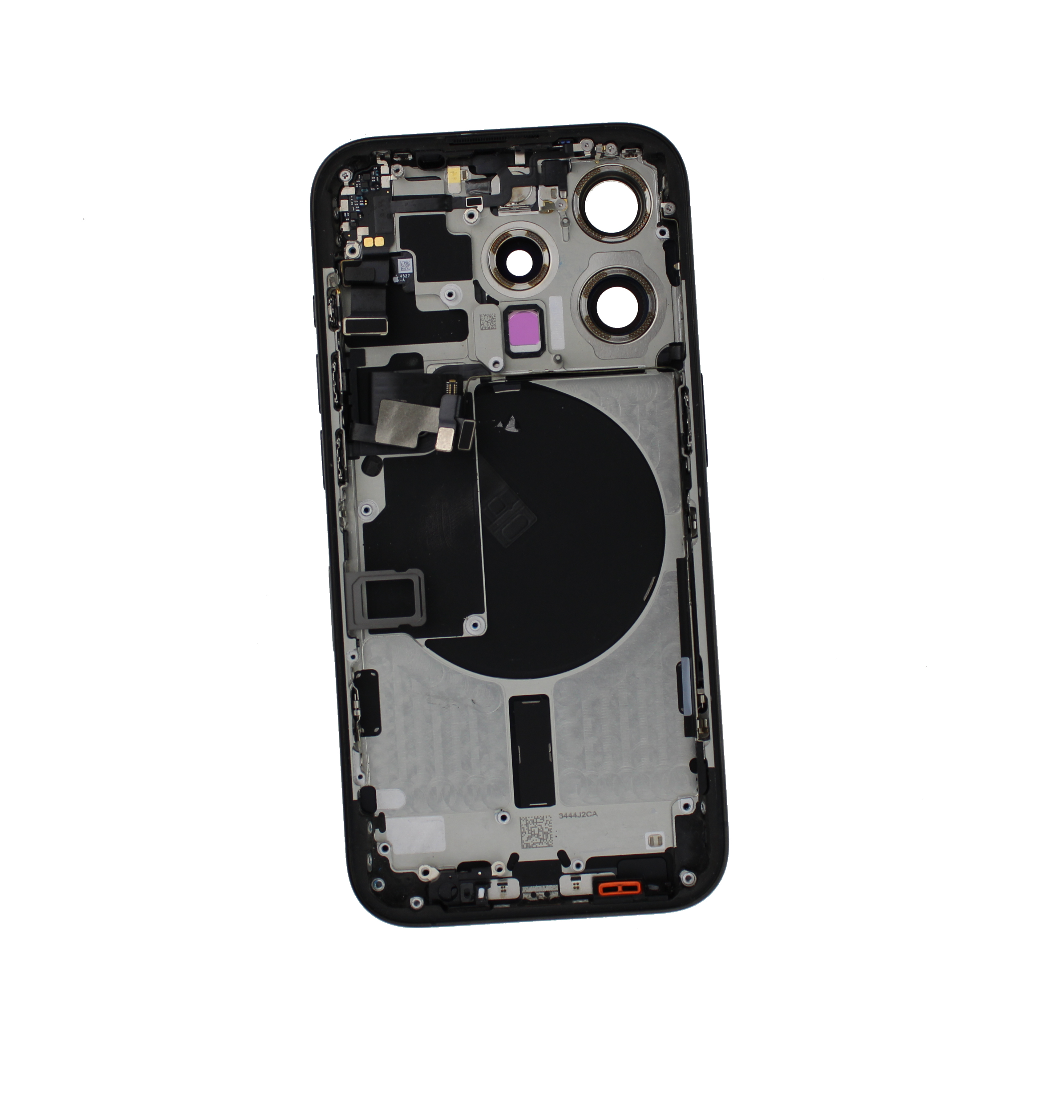 Originál korpus a kryt baterie iPhone 15 Pro černý - demontovaný díl Grade A