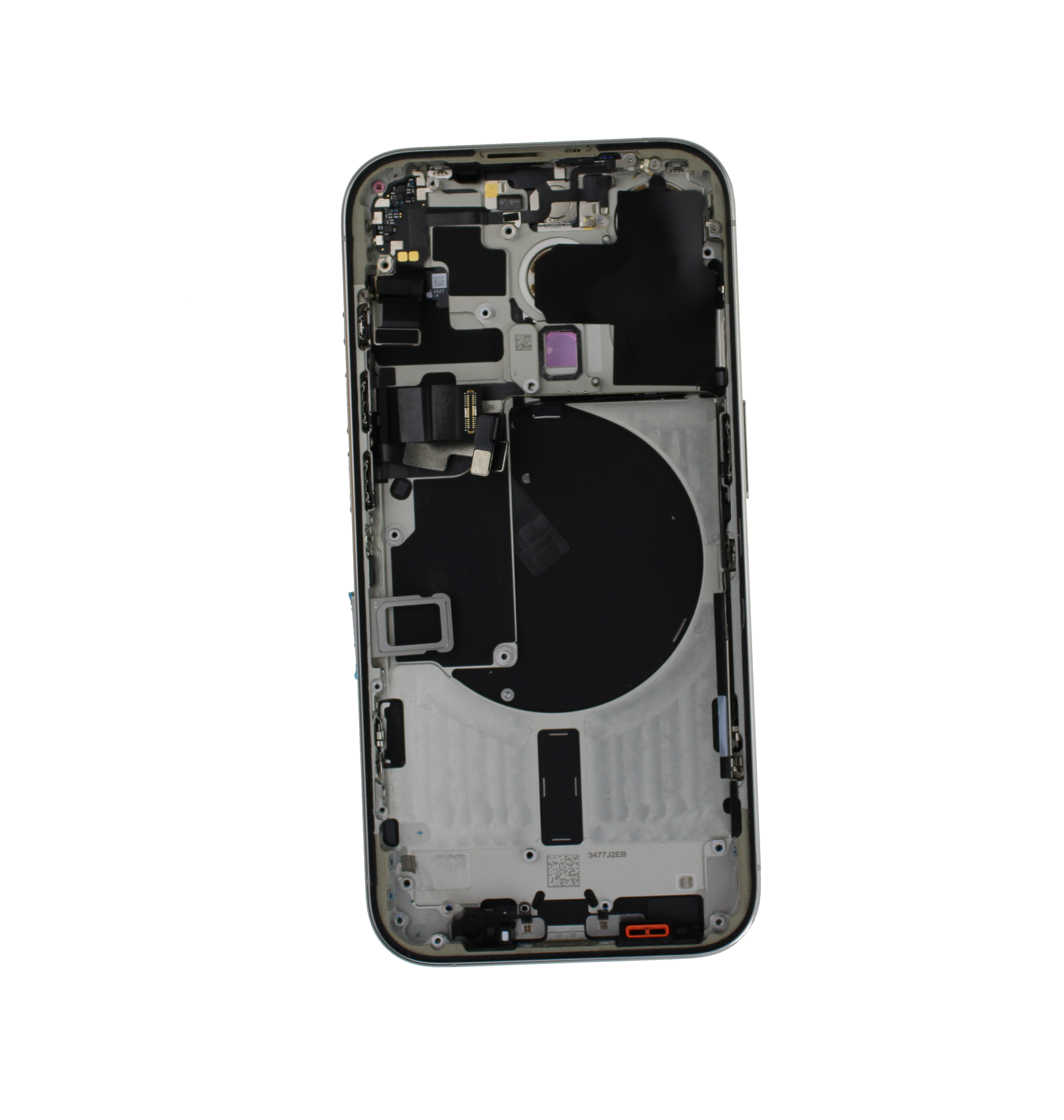 Originál korpus a kryt baterie iPhone 15 Pro bílý - demontovaný díl Grade A