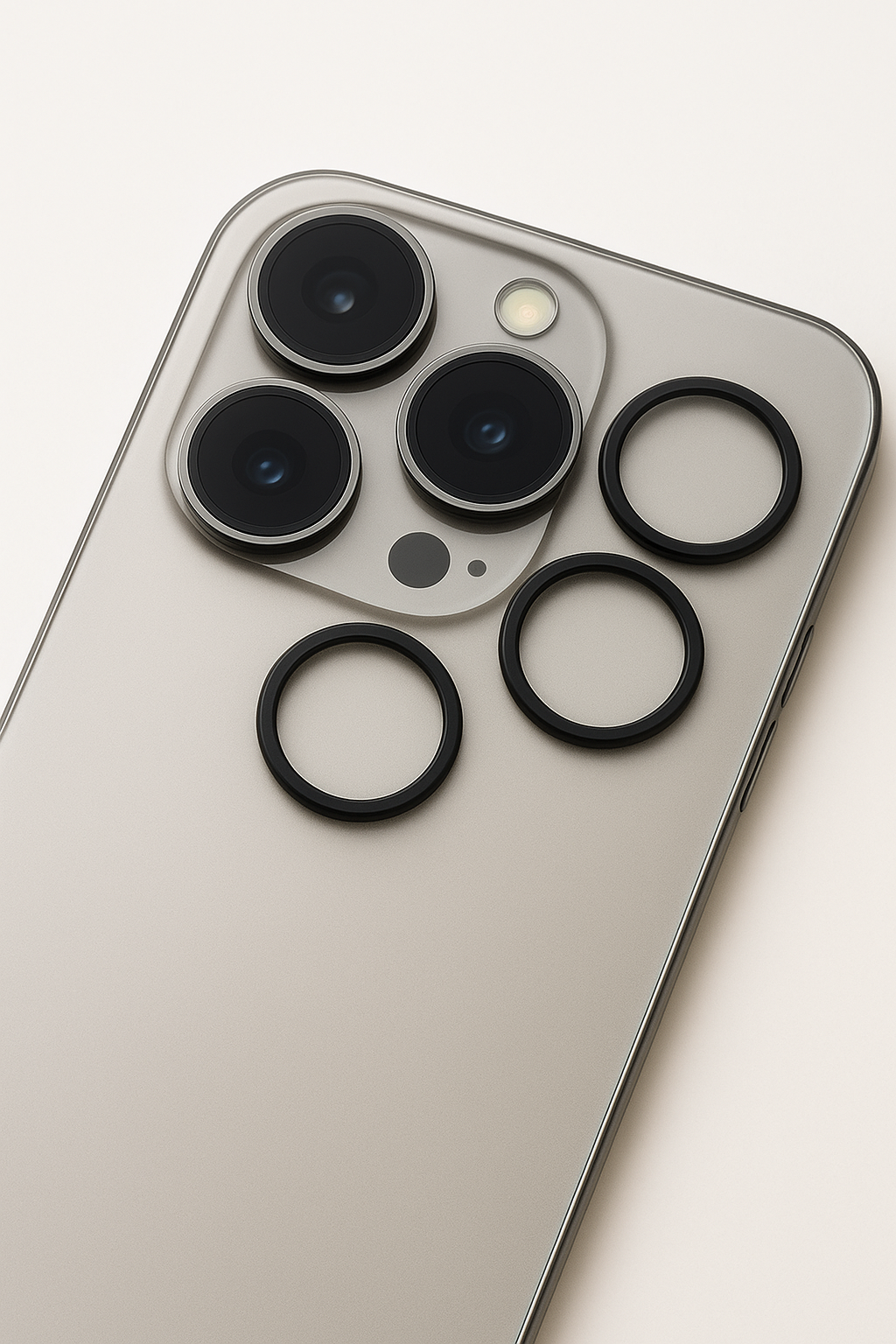 Sada ochranných skel na fotoaparát pro iPhone 16 Pro Max 6,9" černý rámeček 3ks