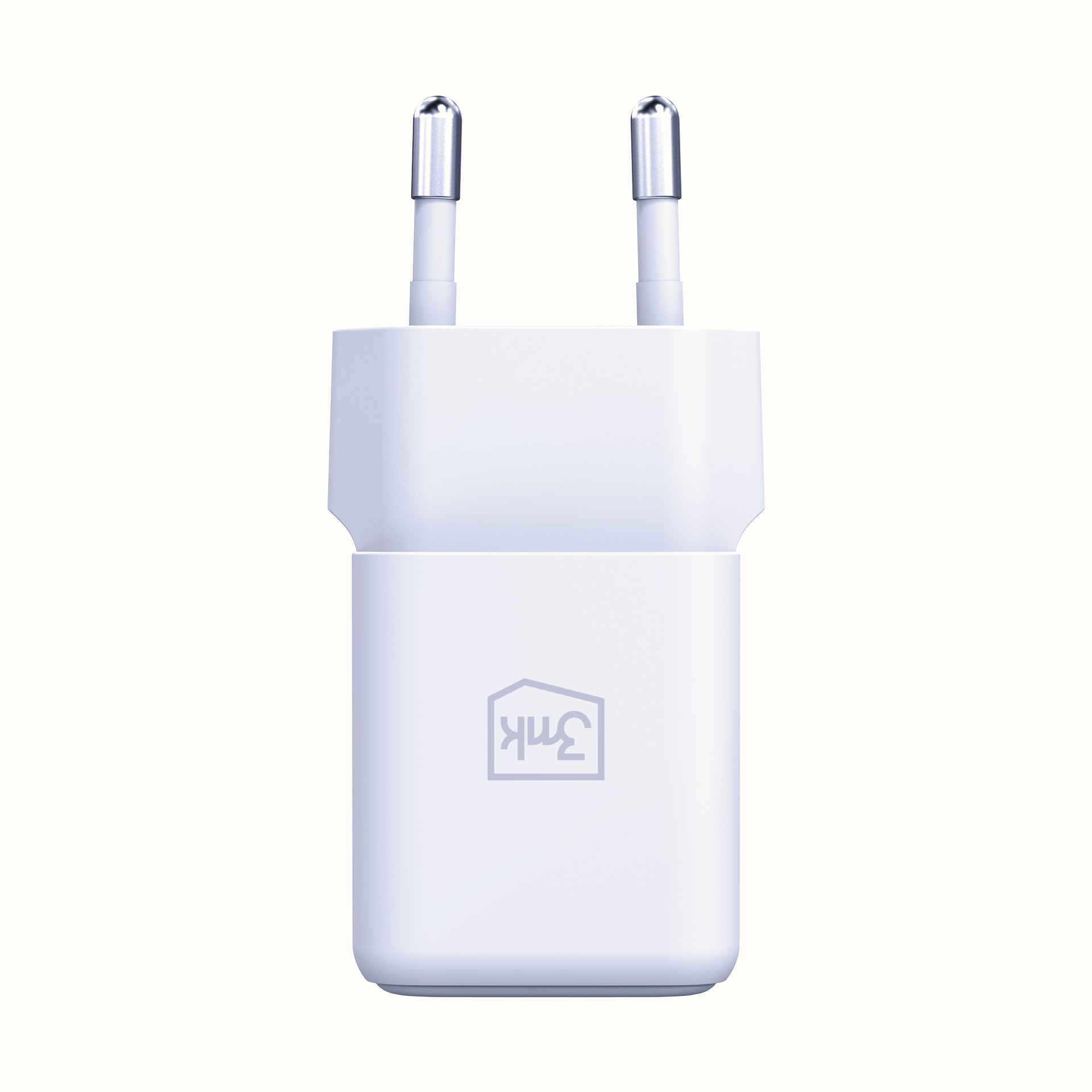 3mk síťová nabíječka Hyper GaN 20W PD QC 4.0 PPS USB-C + USB-A bílá