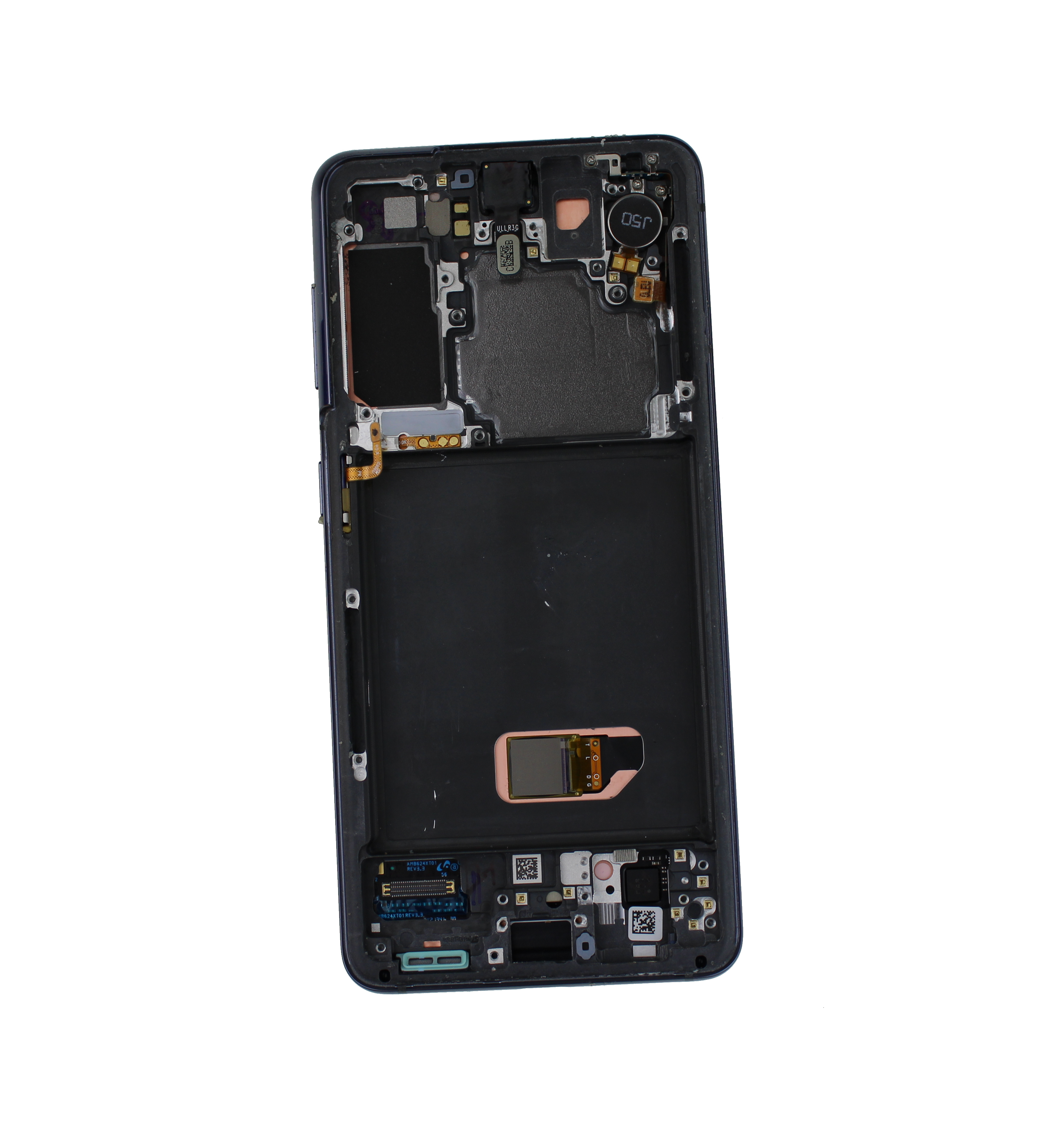 Originál LCD + Dotyková vrstva Samsung Galaxy S21 5G SM-G991 bez kamery šedo-černý - repasovaný díl vyměněné sklíčko