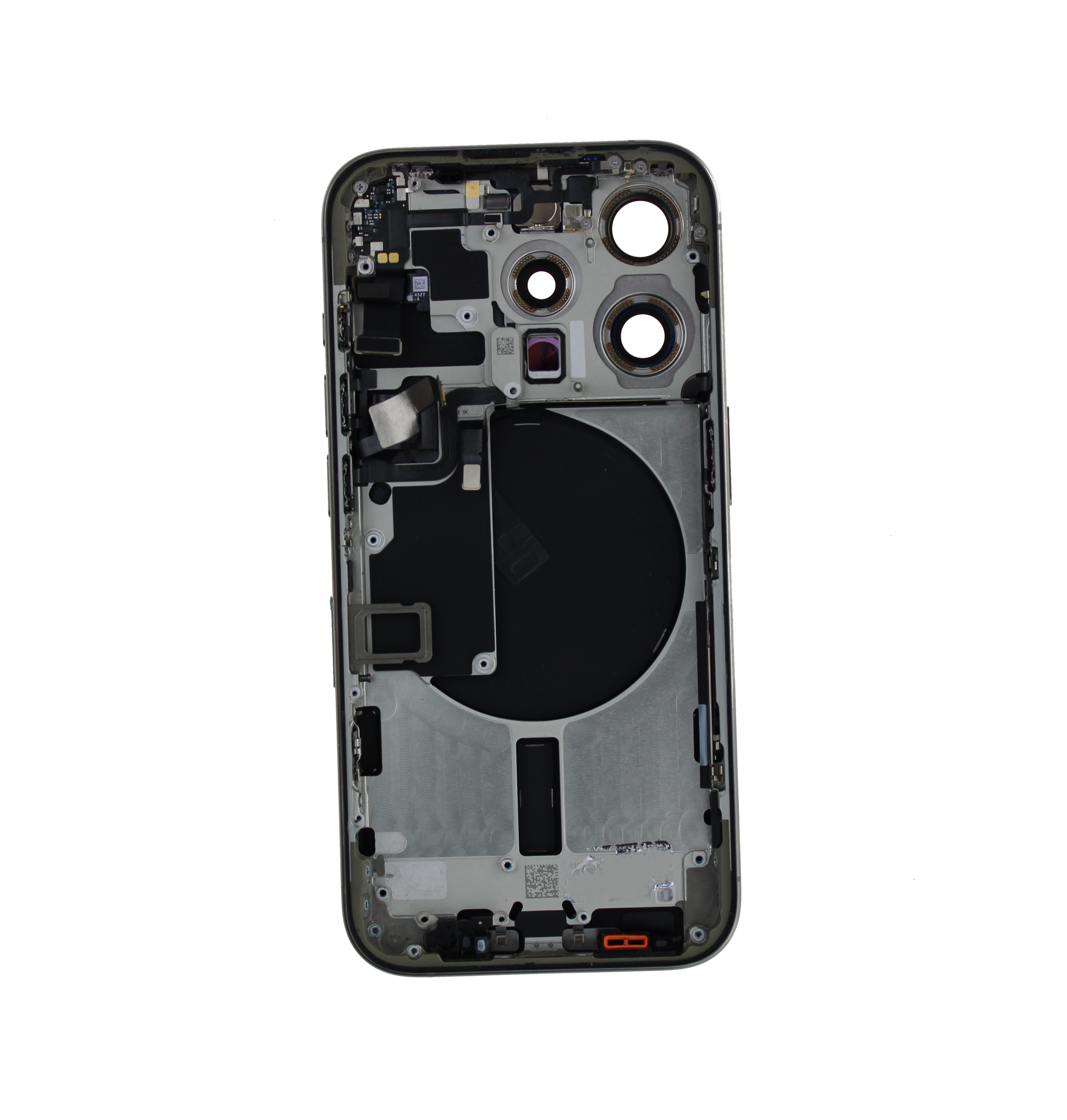 Originál korpus a kryt baterie iPhone 15 Pro titanový - demontovaný díl Grade A