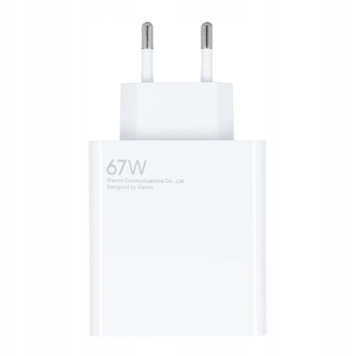 Originální síťová nabíječka Xiaomi 67W QC 3.0 bílá - bulk demontáž / použitá