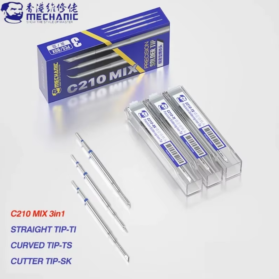 MECHANIC C210MIX sada pájecích hrotů 3 ks