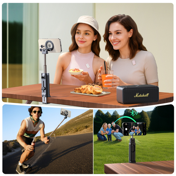 Joyroom selfie tyč JR-ZS509 s MagSafe a Bluetooth černá