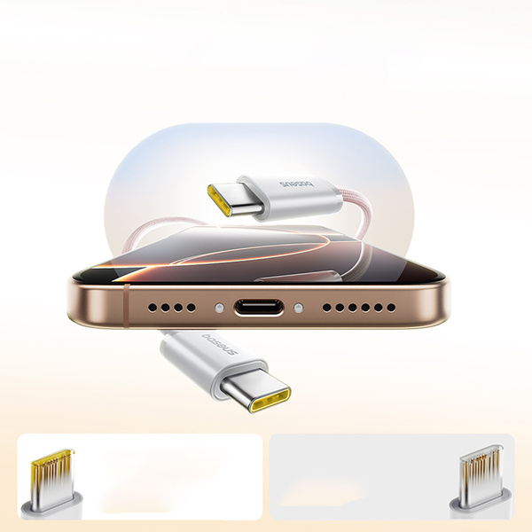 Baseus Dynamic 4 Pro magnetický kabel USB-C - USB-C 100W 1 m růžový