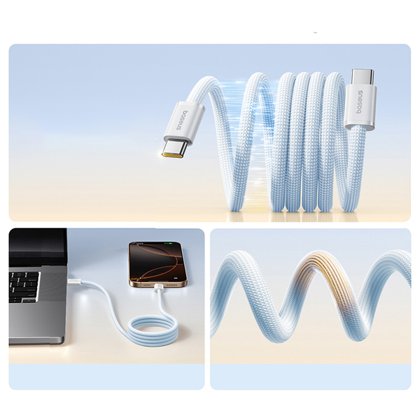 Baseus Dynamic 4 Pro magnetický kabel USB-C - USB-C 100W 1 m modrý