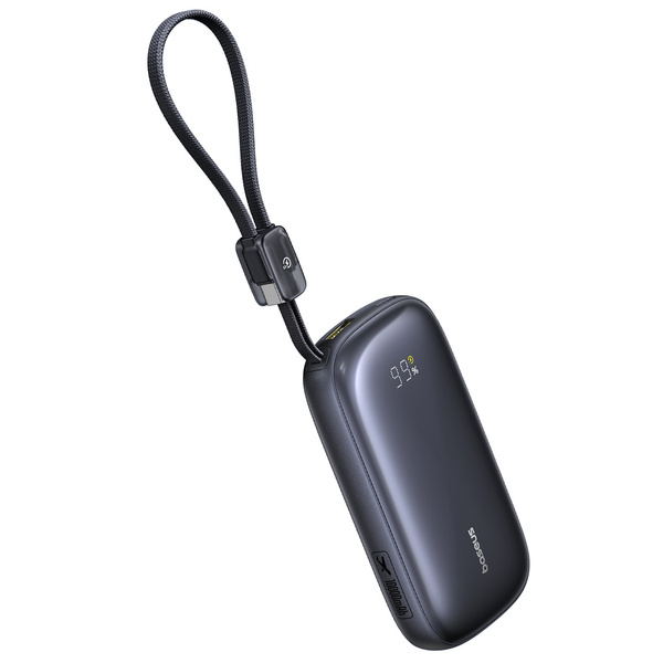 Baseus EnerFill FC21 powerbanka 10 000 mAh 22,5 W s LCD a odpojitelným kabelem černá