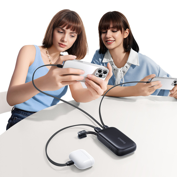 Baseus EnerFill FC21 powerbanka 10 000 mAh 22,5 W s LCD a odpojitelným kabelem černá