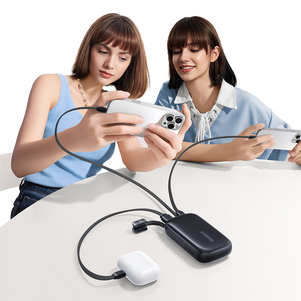 Baseus EnerFill FC21 powerbanka 10 000 mAh 45 W s LCD a odpojitelným kabelem černá