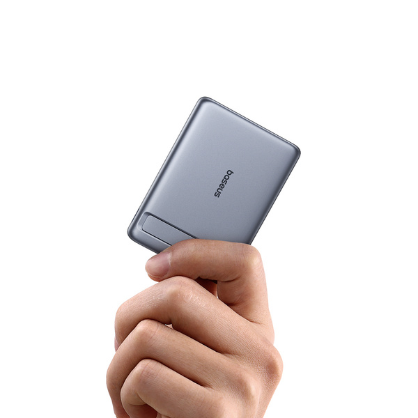 Baseus PicoGo AM31 Ultra-Slim powerbanka Qi2 5000 mAh 20W MagSafe šedá