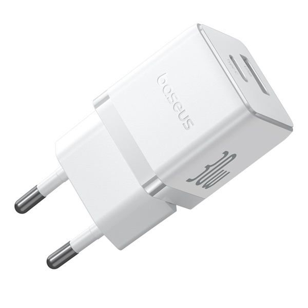 Baseus Palm 30W síťová nabíječka USB-C + USB-A bílá