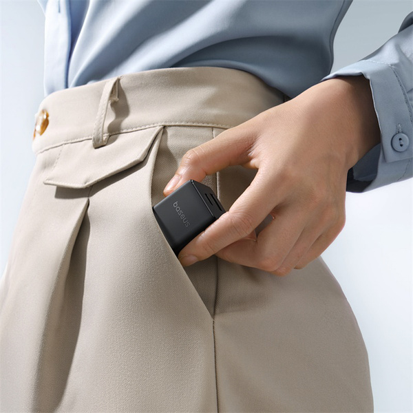 Baseus Palm 30W síťová nabíječka USB-C + USB-A černá