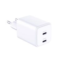 3mk Síťová nabíječka 45W – Hyper GaN Charger PD QC 4.0 PPS 2× USB-C bílá