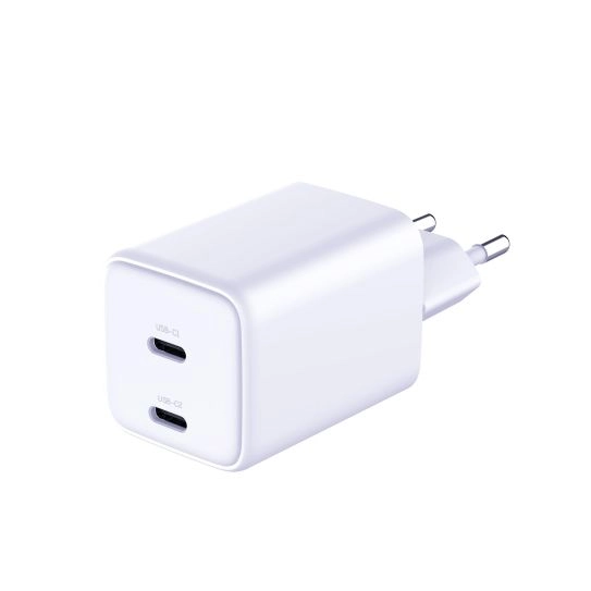 3mk Síťová nabíječka 45W – Hyper GaN Charger PD QC 4.0 PPS 2× USB-C bílá