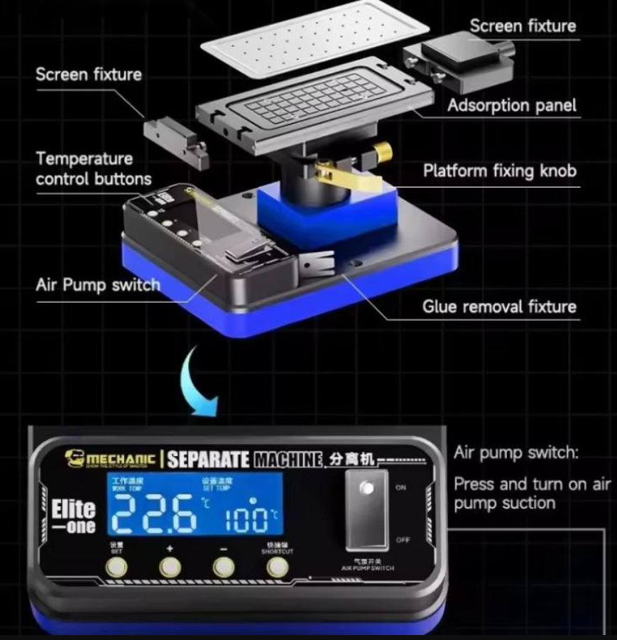 MECHANIC Elite One rotační separátor displejů