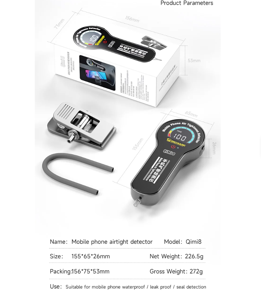 MECHANIC QiMi8 tester vodotěsnosti smartphonů USB-C a Typ-C