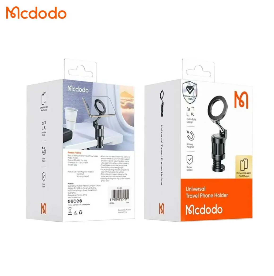 MCDODO Univerzální magnetický držák na smartphone MagSafe 360° - 2 magnetické kroužky